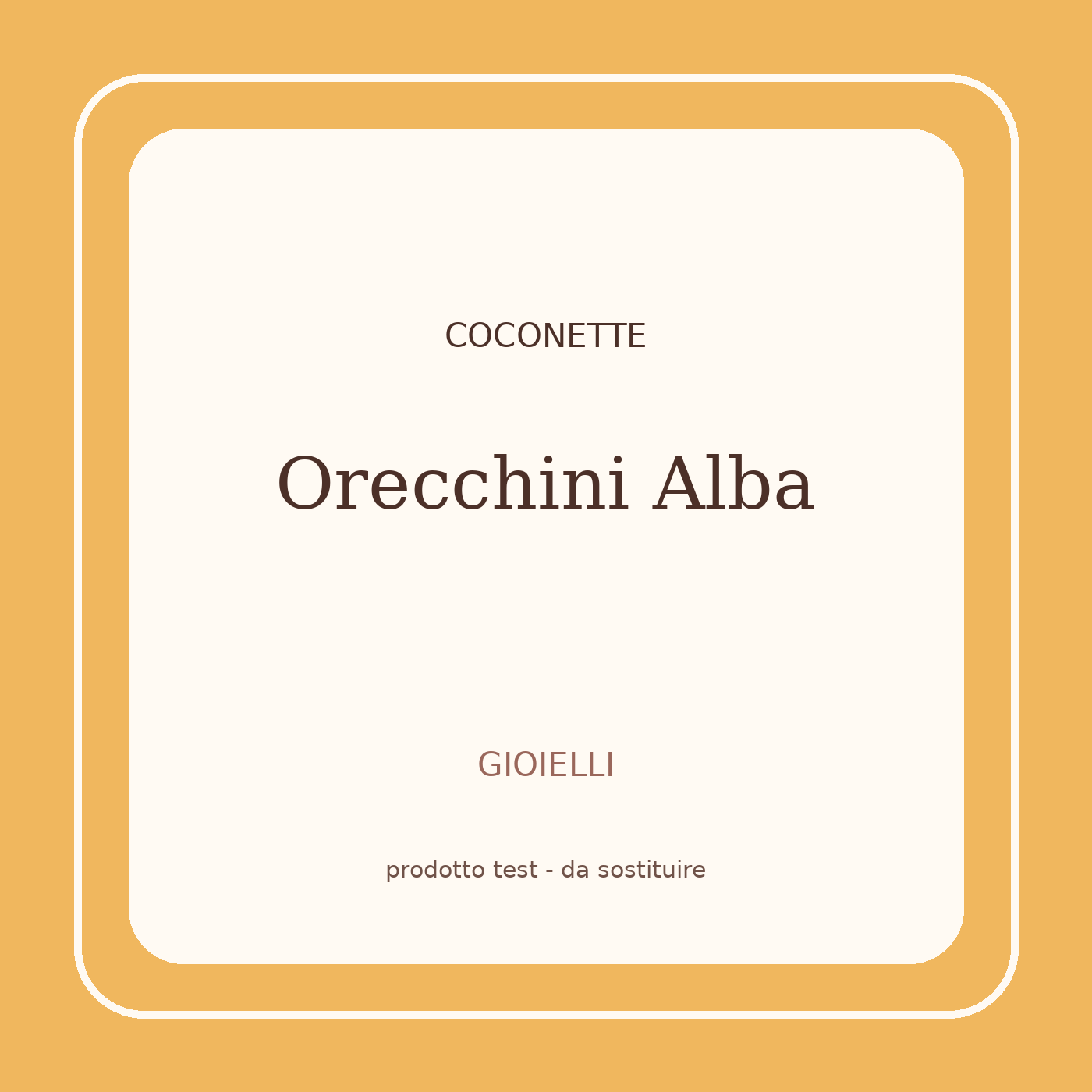 Test Orecchini Alba